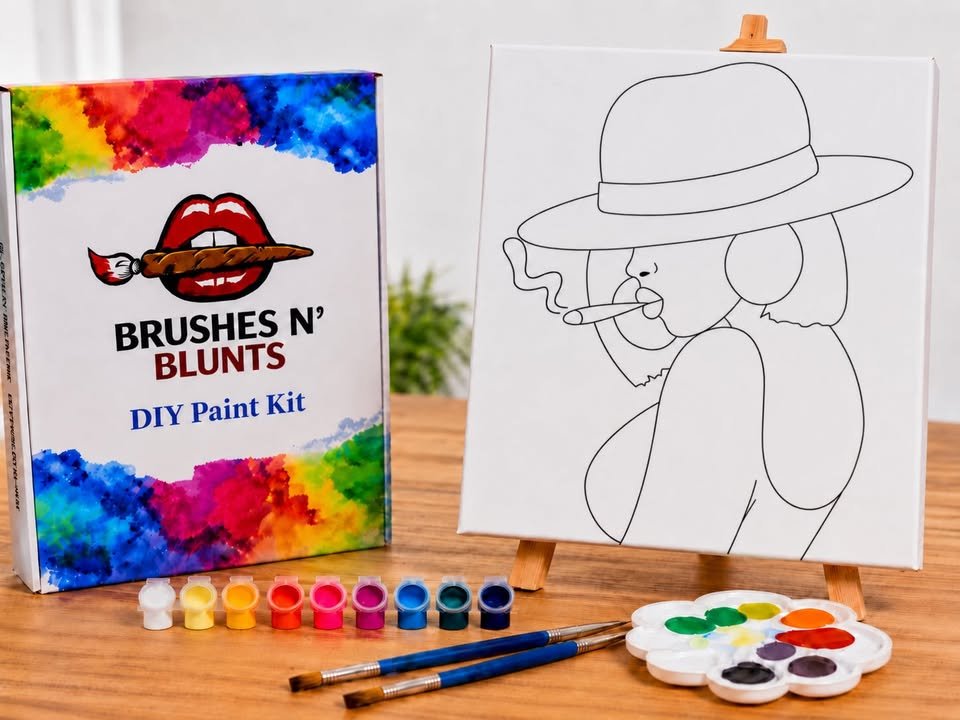 Brushes N’ Blunts Soft Life Stoner DIY Paint Kit